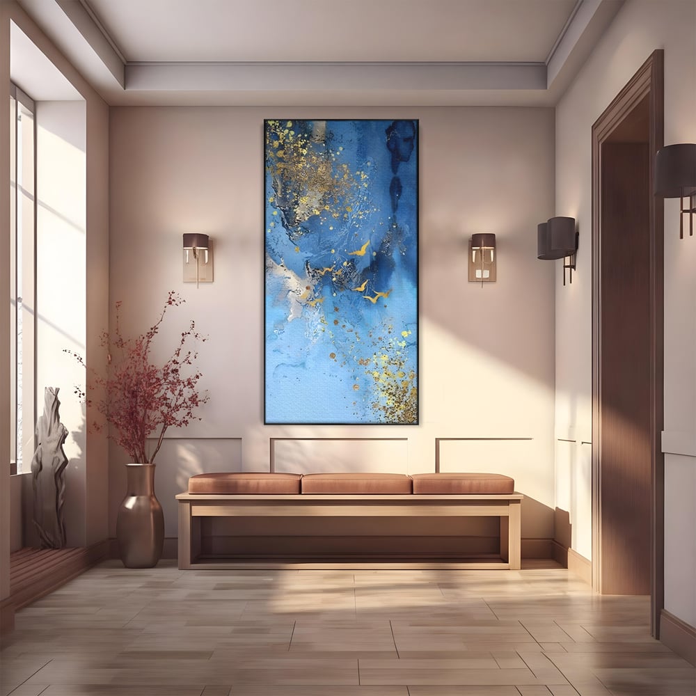 Tablou Canvas Premium LuxCanva® C1014, Pasari Pe Cer , Abstract, Culori, Living, Dormitor, Birou, Relaxare, Culori Vibrante