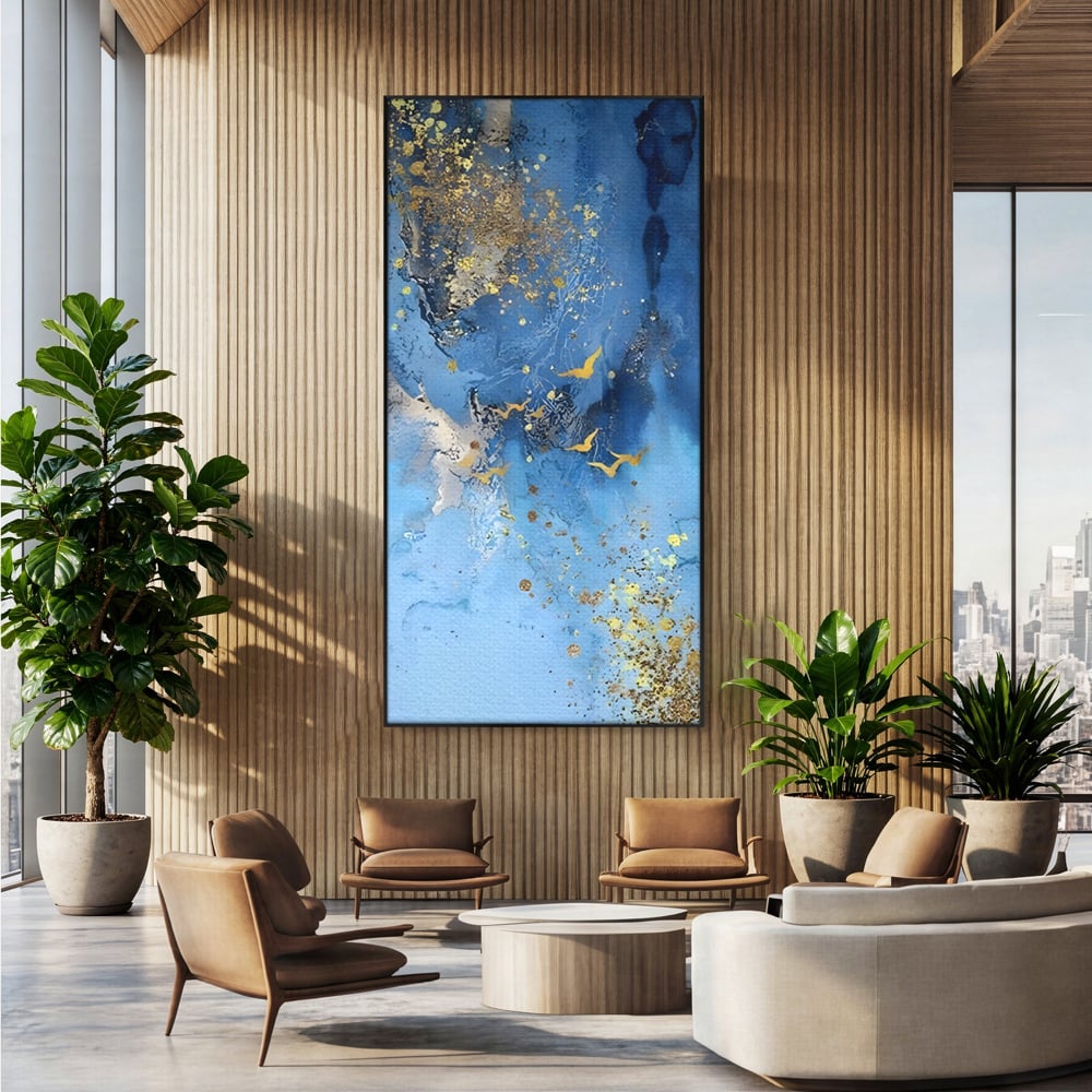 Tablou Canvas Premium LuxCanva® C1014, Pasari Pe Cer , Abstract, Culori, Living, Dormitor, Birou, Relaxare, Culori Vibrante