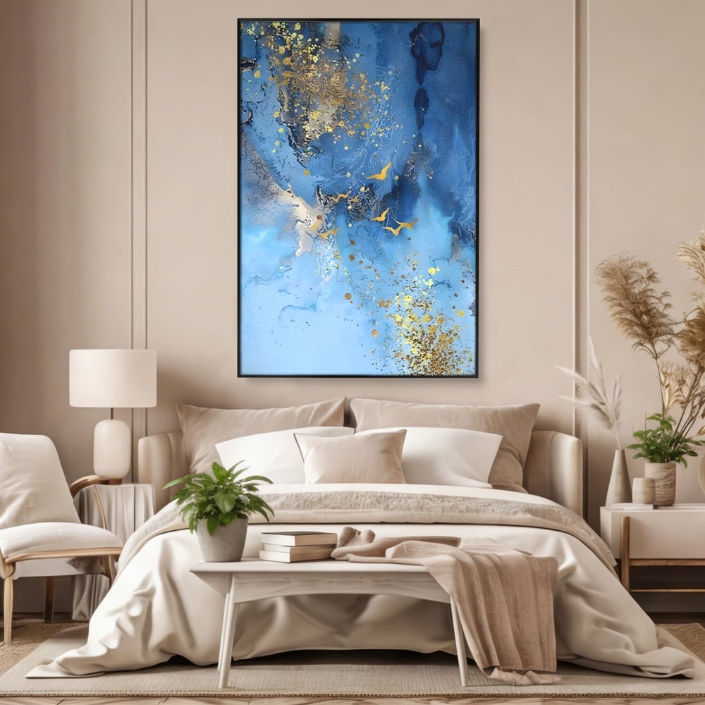 Tablou Canvas Premium LuxCanva® C1014, Pasari Pe Cer , Abstract, Culori, Living, Dormitor, Birou, Relaxare, Culori Vibrante