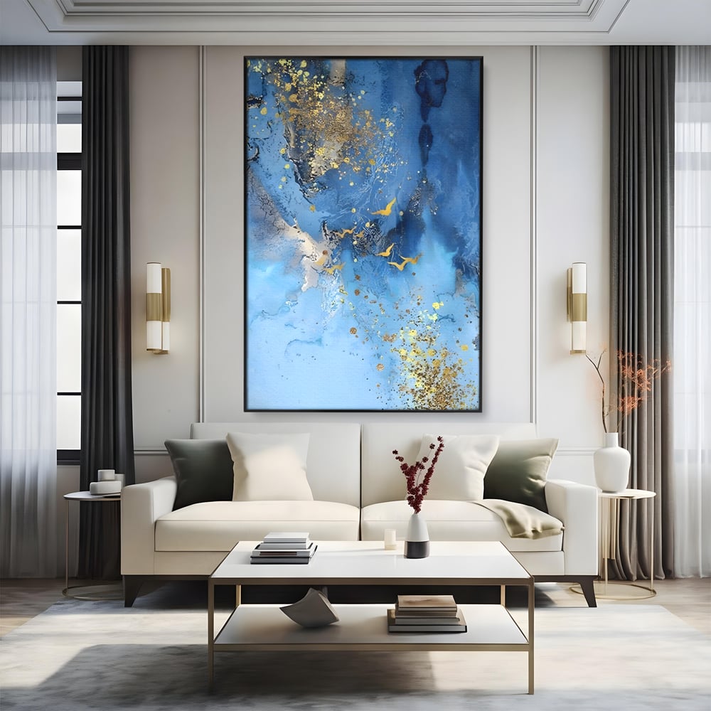 Tablou Canvas Premium LuxCanva® C1014, Pasari Pe Cer , Abstract, Culori, Living, Dormitor, Birou, Relaxare, Culori Vibrante