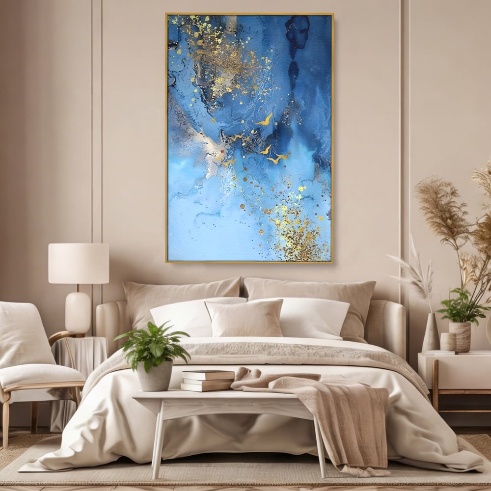 Tablou Canvas Premium LuxCanva® C1014, Pasari Pe Cer , Abstract, Culori, Living, Dormitor, Birou, Relaxare, Culori Vibrante