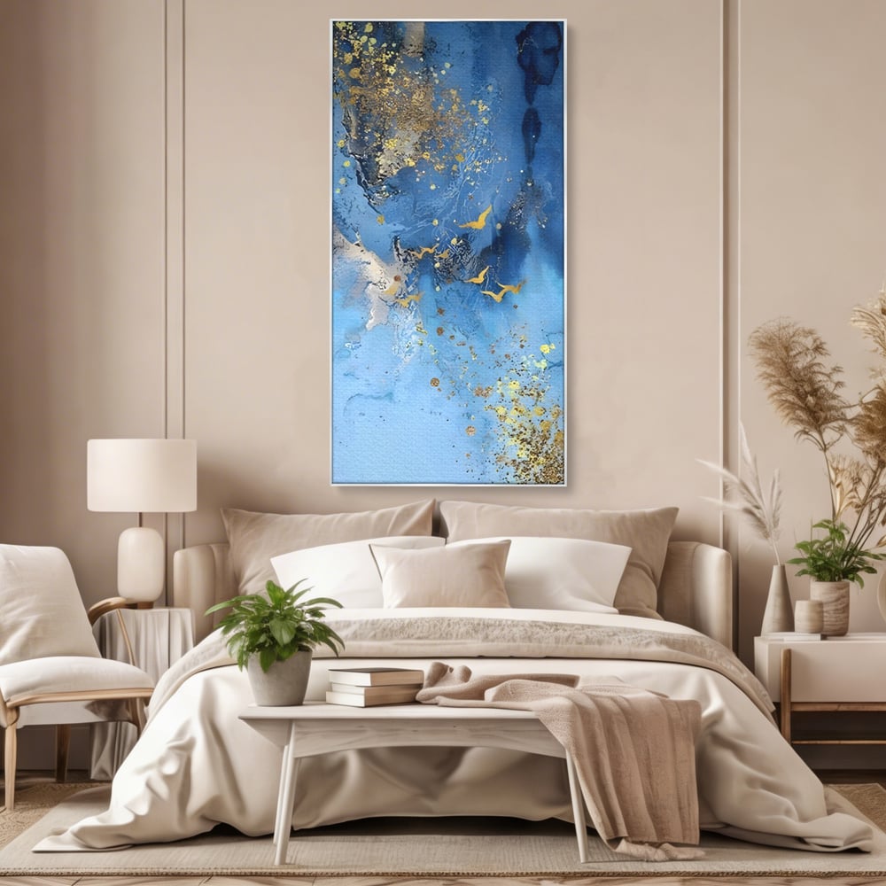 Tablou Canvas Premium LuxCanva® C1014, Pasari Pe Cer , Abstract, Culori, Living, Dormitor, Birou, Relaxare, Culori Vibrante