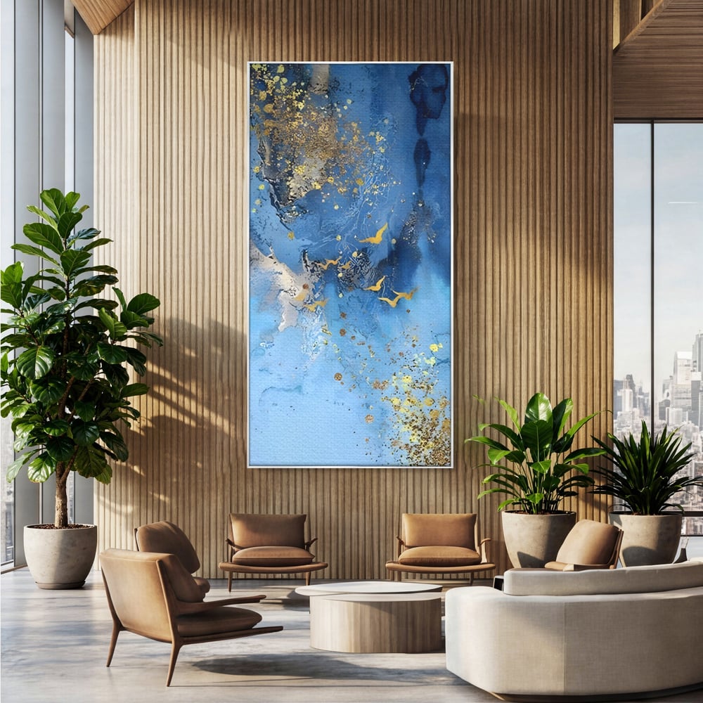 Tablou Canvas Premium LuxCanva® C1014, Pasari Pe Cer , Abstract, Culori, Living, Dormitor, Birou, Relaxare, Culori Vibrante