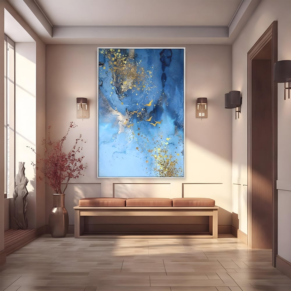 Tablou Canvas Premium LuxCanva® C1014, Pasari Pe Cer , Abstract, Culori, Living, Dormitor, Birou, Relaxare, Culori Vibrante