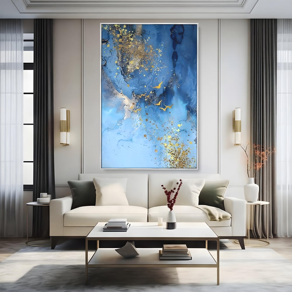 Tablou Canvas Premium LuxCanva® C1014, Pasari Pe Cer , Abstract, Culori, Living, Dormitor, Birou, Relaxare, Culori Vibrante