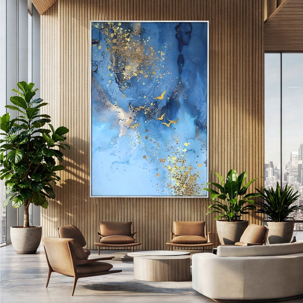 Tablou Canvas Premium LuxCanva® C1014, Pasari Pe Cer , Abstract, Culori, Living, Dormitor, Birou, Relaxare, Culori Vibrante