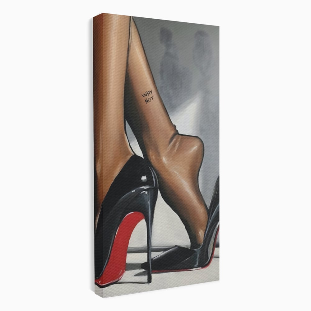 Tablou Canvas Premium LuxCanva® C1015, Pantofi Cu Toc Cui , Pantofi, Culori, Mesaj, Living, Dormitor, Birou, Relaxare, Culori Vibrante