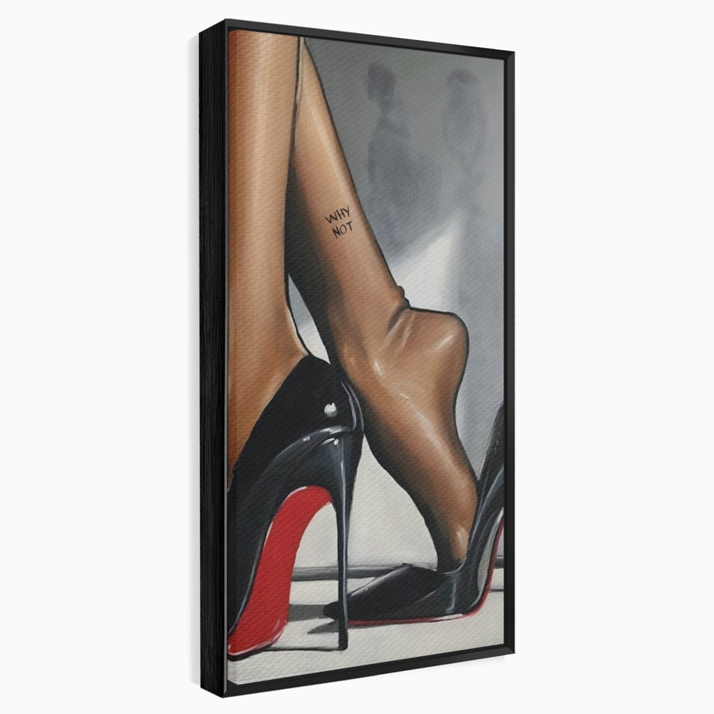 Tablou Canvas Premium LuxCanva® C1015, Pantofi Cu Toc Cui , Pantofi, Culori, Mesaj, Living, Dormitor, Birou, Relaxare, Culori Vibrante