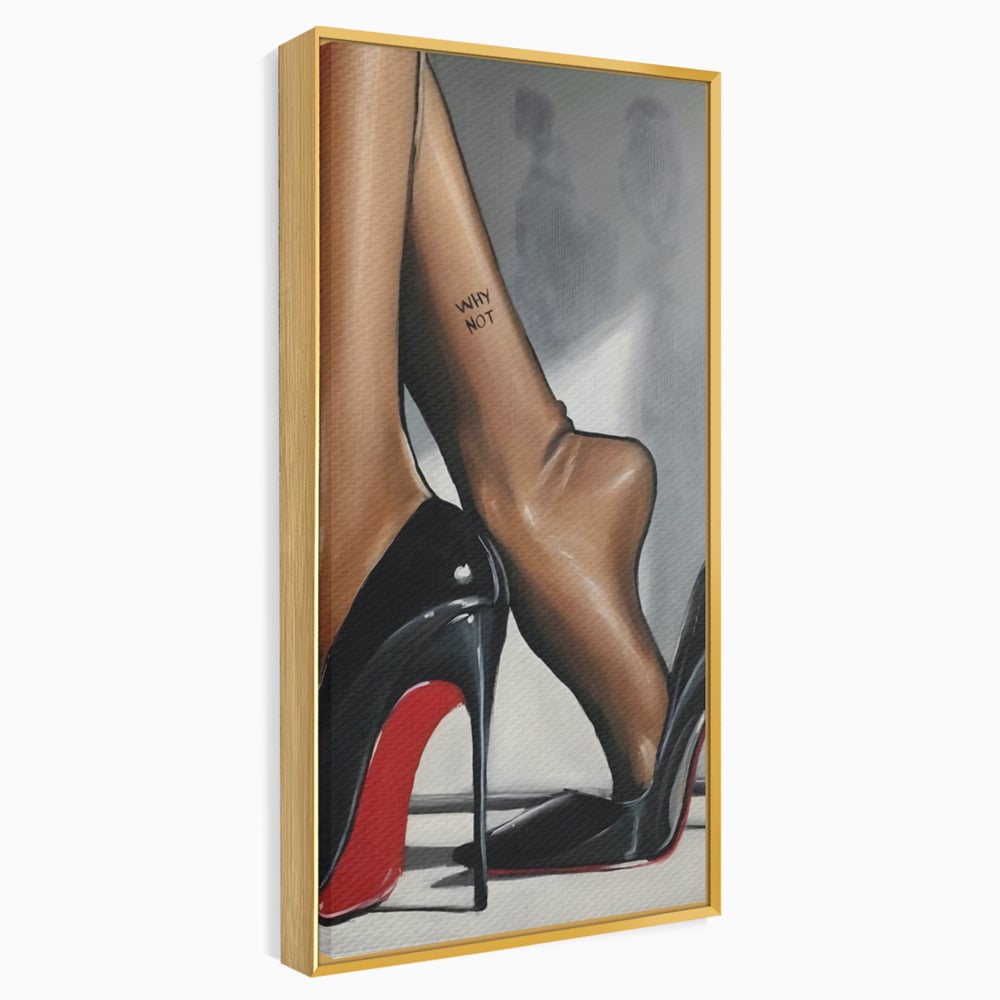 Tablou Canvas Premium LuxCanva® C1015, Pantofi Cu Toc Cui , Pantofi, Culori, Mesaj, Living, Dormitor, Birou, Relaxare, Culori Vibrante