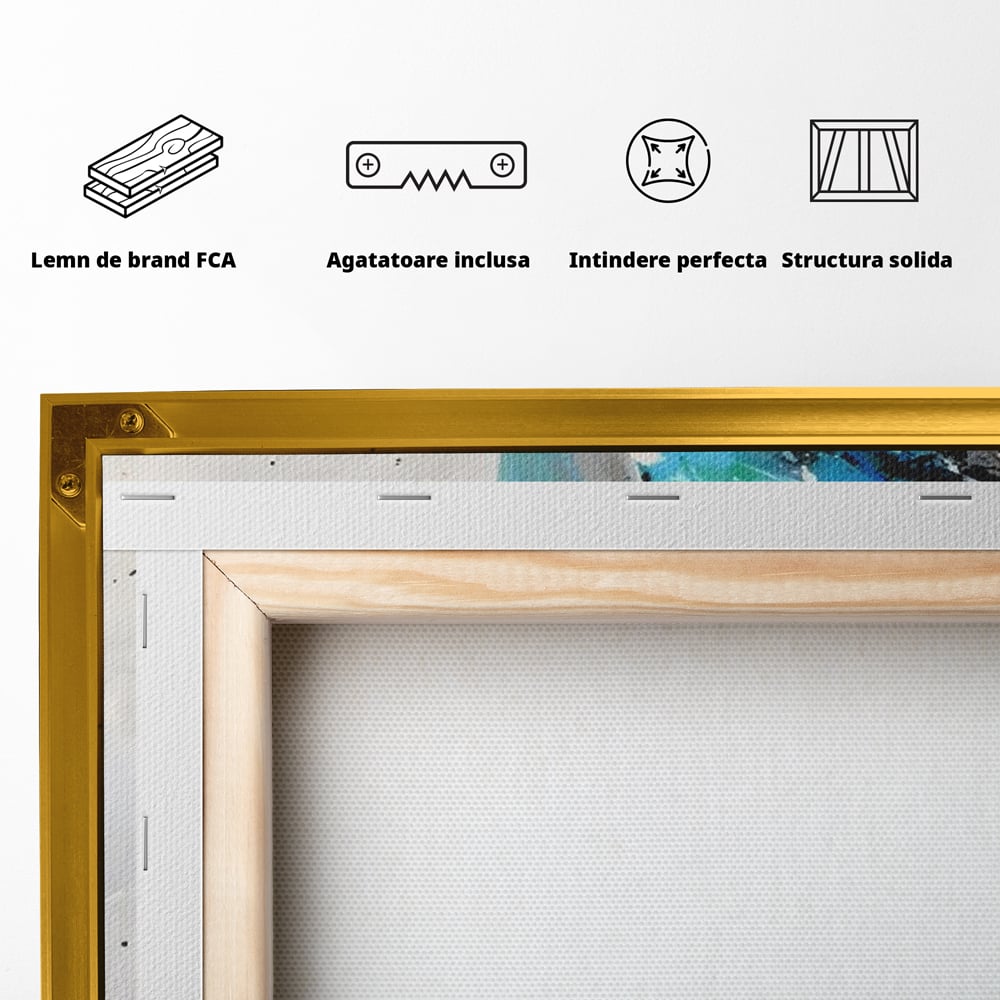 Tablou Canvas Premium LuxCanva® C1016, Papagal Zburand , Penaj Viu Colorat, Culori, Living, Camera Copilului, Birou, Relaxare, Culori Vibrante