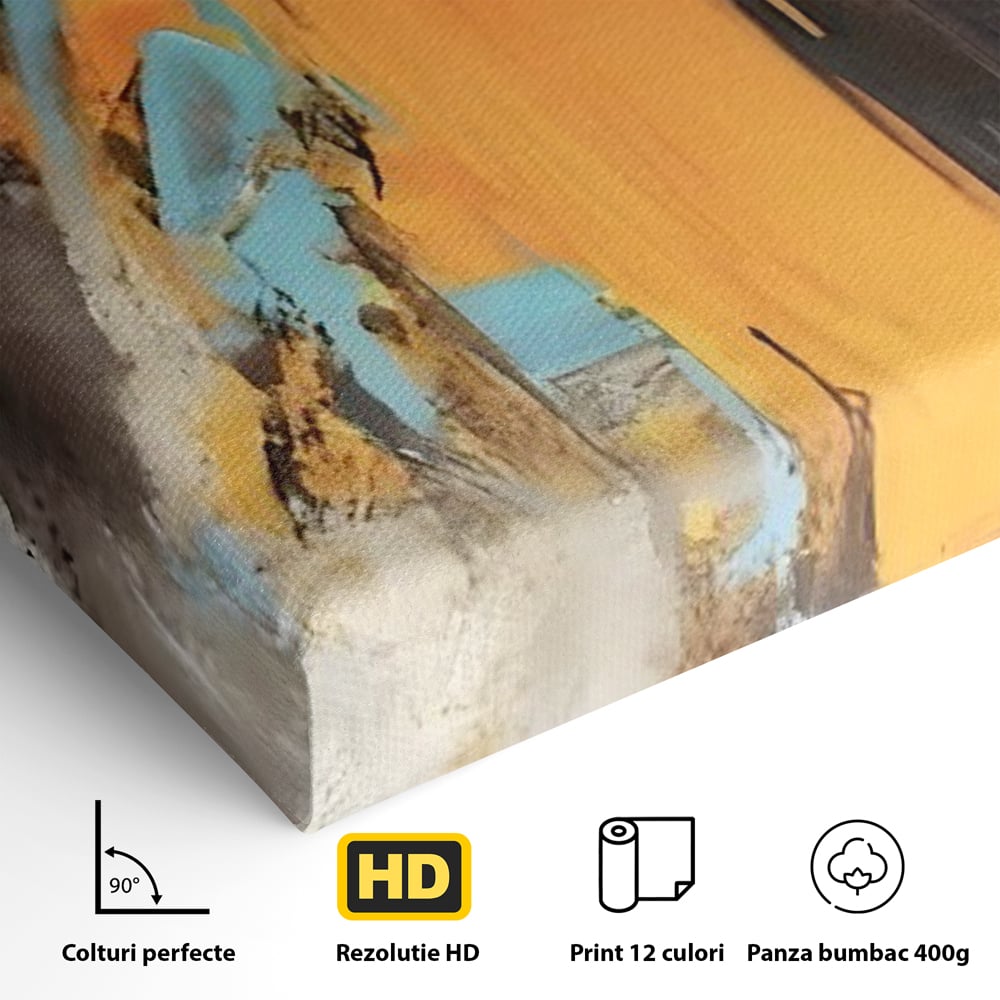 Tablou Canvas Premium LuxCanva® C1017, Culori Abstracte Pe Pinza , Culori, Living, Birou, Relaxare, Culori Vibrante