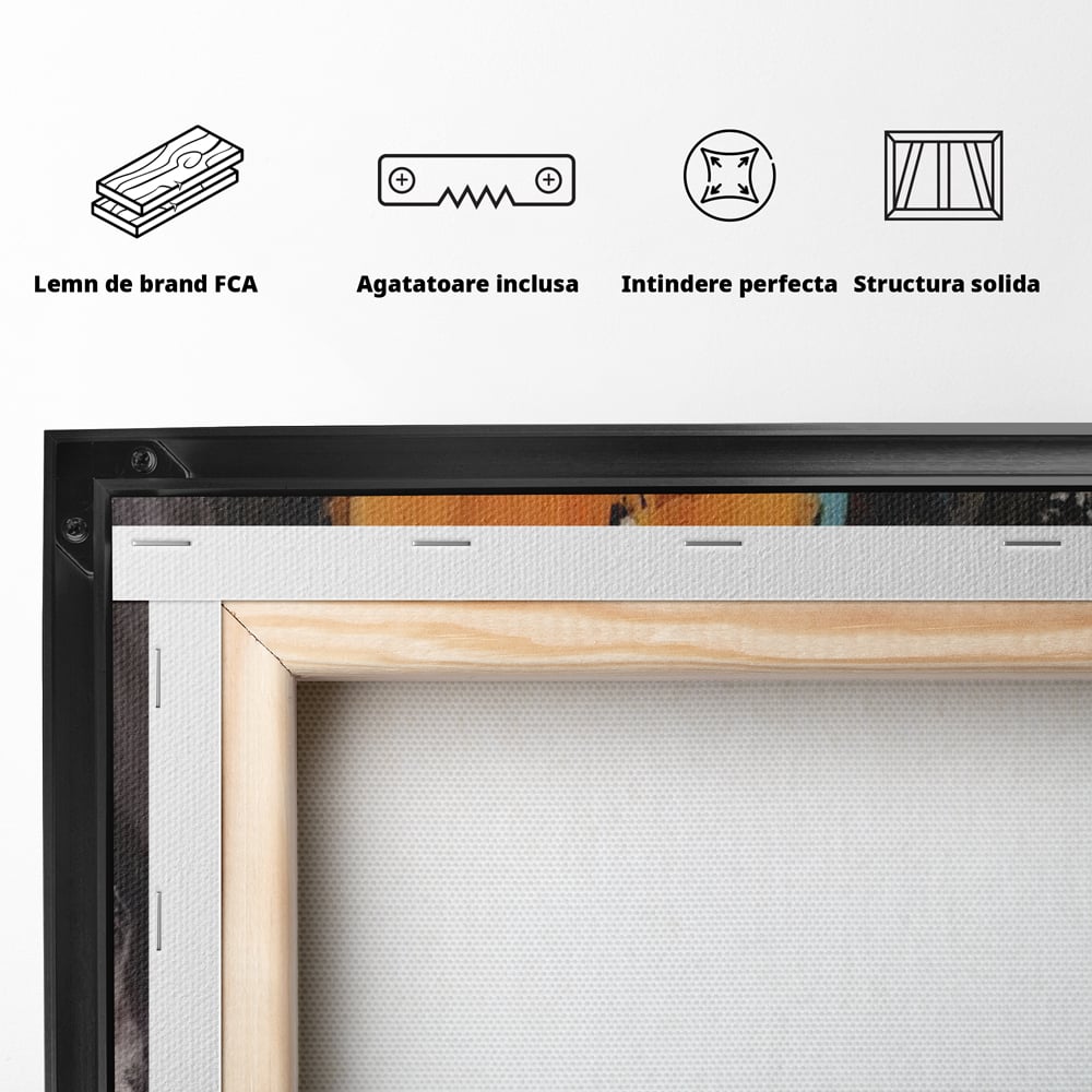 Tablou Canvas Premium LuxCanva® C1017, Culori Abstracte Pe Pinza , Culori, Living, Birou, Relaxare, Culori Vibrante
