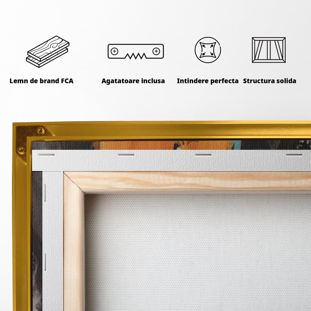 Tablou Canvas Premium LuxCanva® C1017, Culori Abstracte Pe Pinza , Culori, Living, Birou, Relaxare, Culori Vibrante