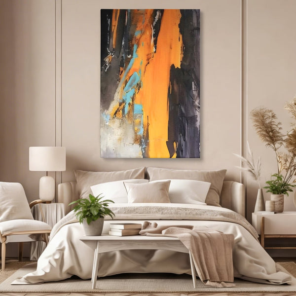 Tablou Canvas Premium LuxCanva® C1017, Culori Abstracte Pe Pinza , Culori, Living, Birou, Relaxare, Culori Vibrante