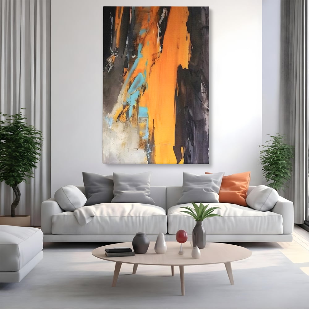 Tablou Canvas Premium LuxCanva® C1017, Culori Abstracte Pe Pinza , Culori, Living, Birou, Relaxare, Culori Vibrante
