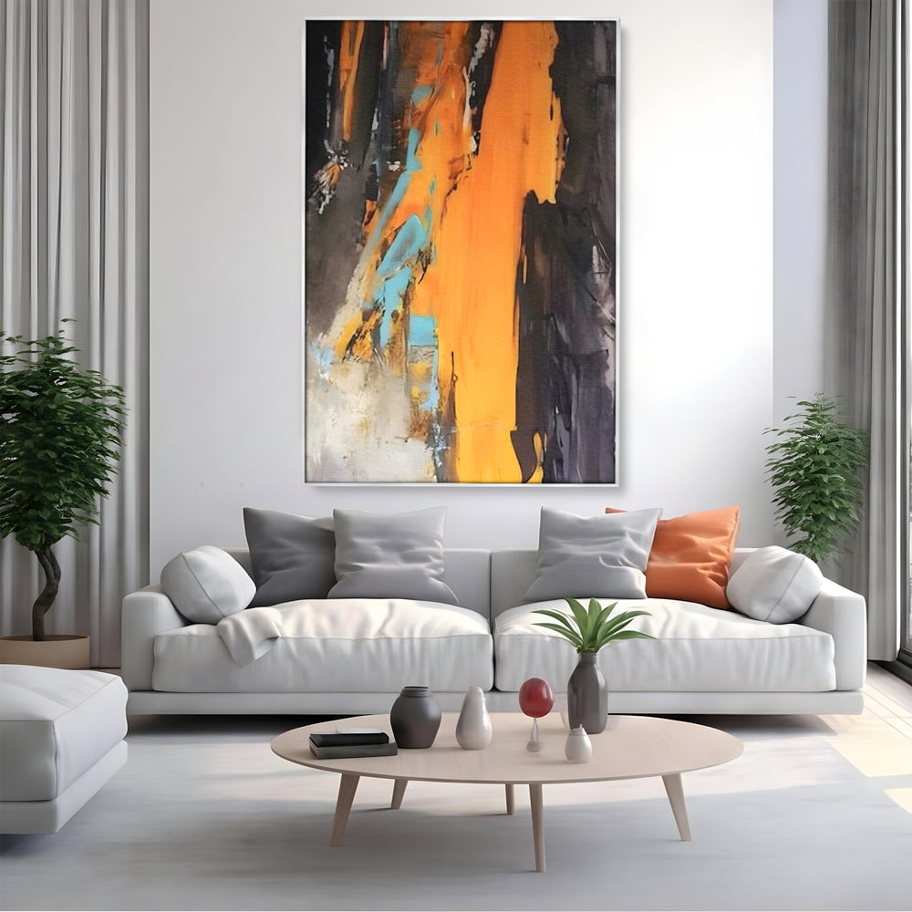 Tablou Canvas Premium LuxCanva® C1017, Culori Abstracte Pe Pinza , Culori, Living, Birou, Relaxare, Culori Vibrante