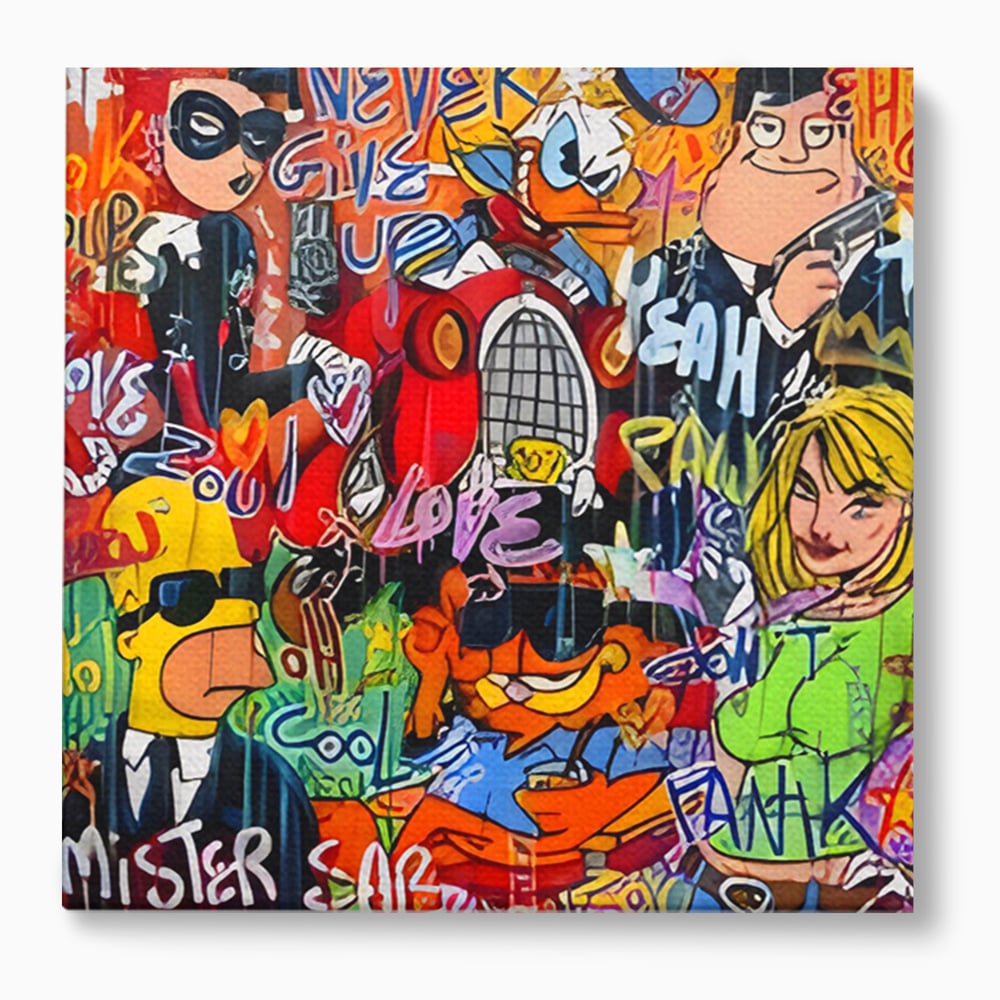Tablou Canvas Premium LuxCanva® C1018, Cartoons Characters , Culori, Camera Copilului, Camera De Jocuri, Relaxare, Culori Vibrante