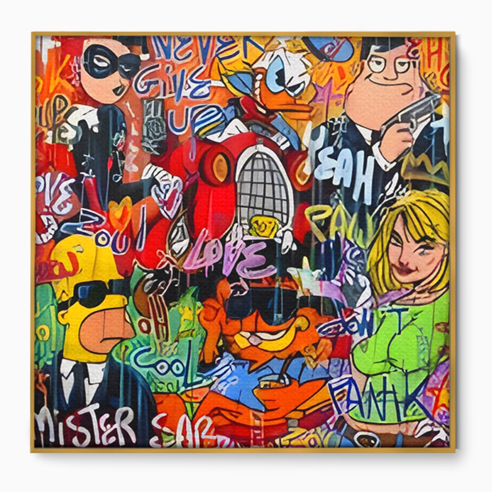 Tablou Canvas Premium LuxCanva® C1018, Cartoons Characters , Culori, Camera Copilului, Camera De Jocuri, Relaxare, Culori Vibrante