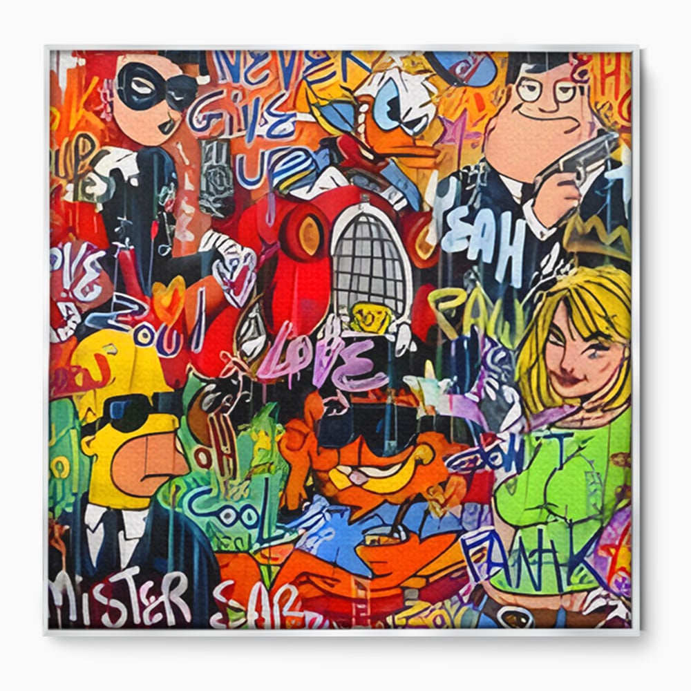 Tablou Canvas Premium LuxCanva® C1018, Cartoons Characters , Culori, Camera Copilului, Camera De Jocuri, Relaxare, Culori Vibrante