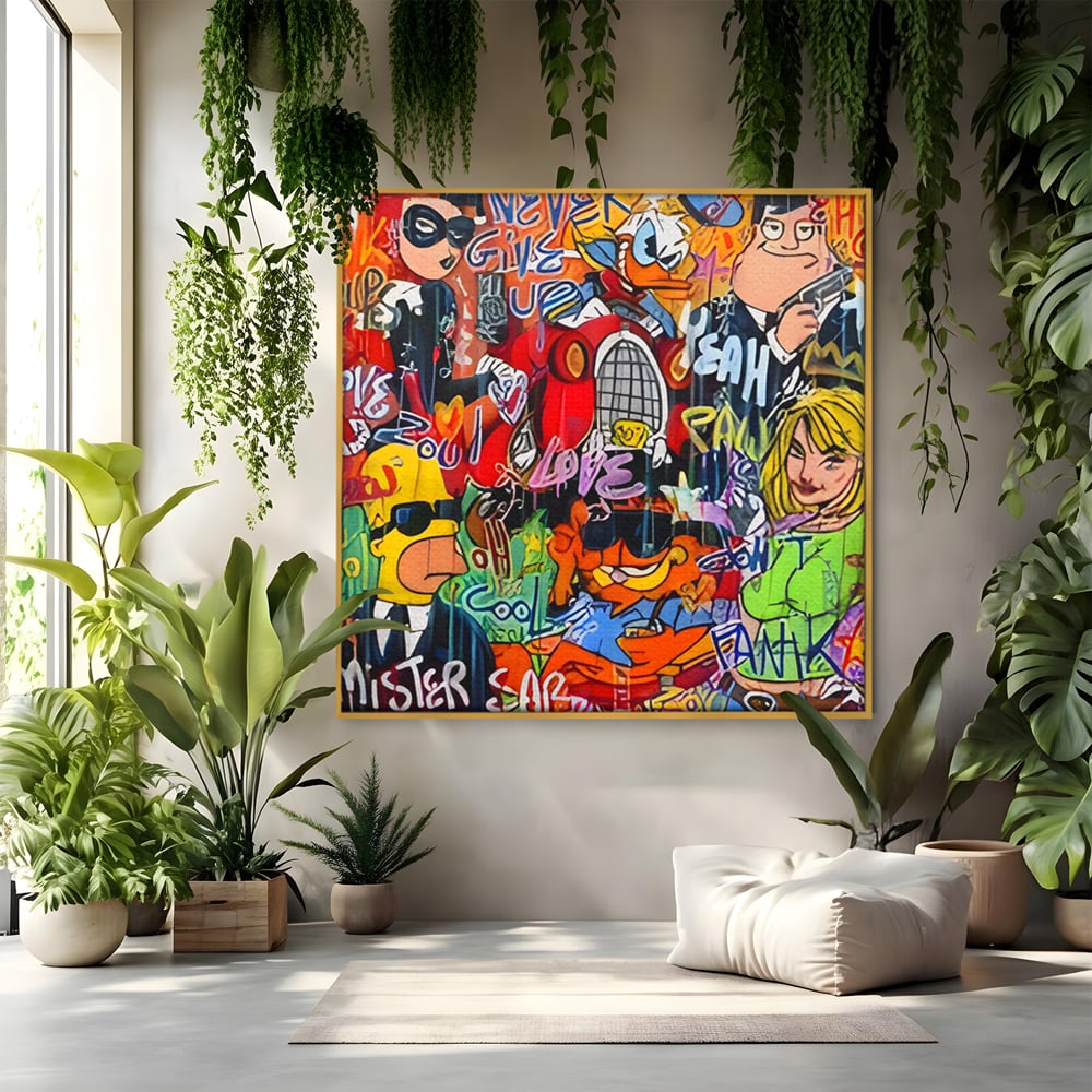 Tablou Canvas Premium LuxCanva® C1018, Cartoons Characters , Culori, Camera Copilului, Camera De Jocuri, Relaxare, Culori Vibrante