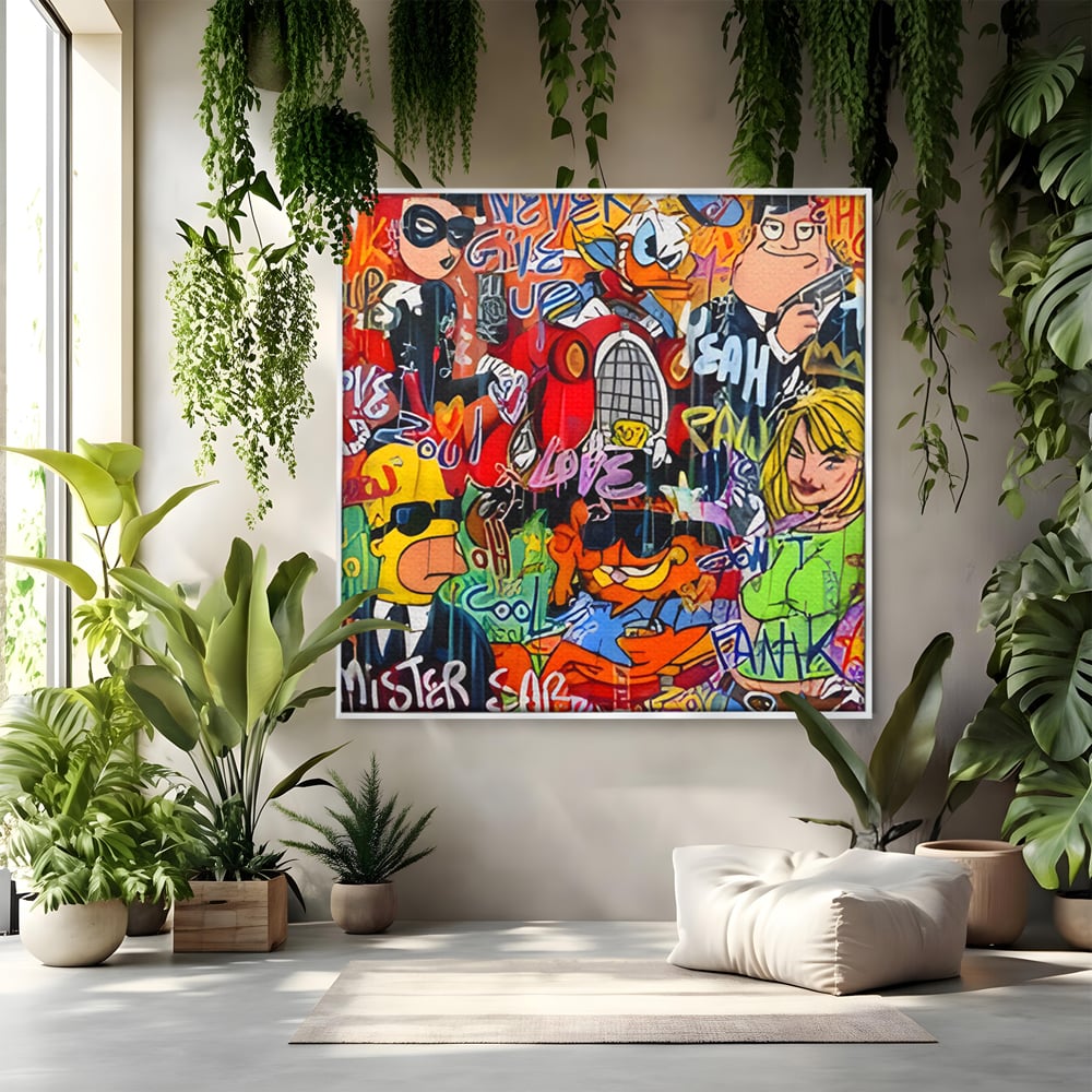 Tablou Canvas Premium LuxCanva® C1018, Cartoons Characters , Culori, Camera Copilului, Camera De Jocuri, Relaxare, Culori Vibrante