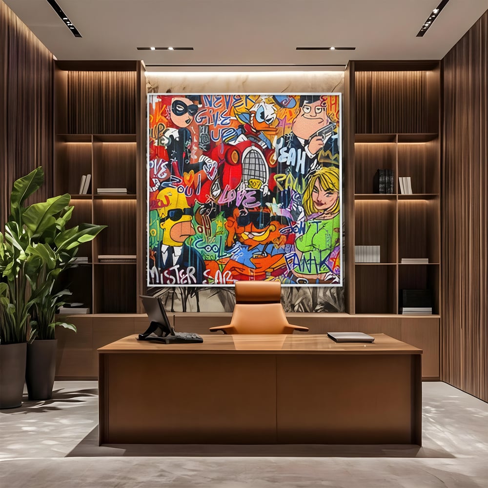Tablou Canvas Premium LuxCanva® C1018, Cartoons Characters , Culori, Camera Copilului, Camera De Jocuri, Relaxare, Culori Vibrante