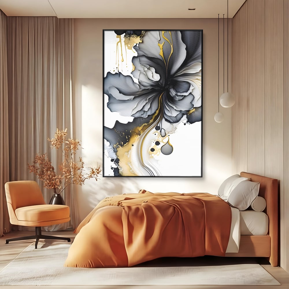 Tablou Canvas Premium LuxCanva® C1020, Black Rose , Culori, Abstract, Dormitor, Living, Relaxare, Culori Vibrante