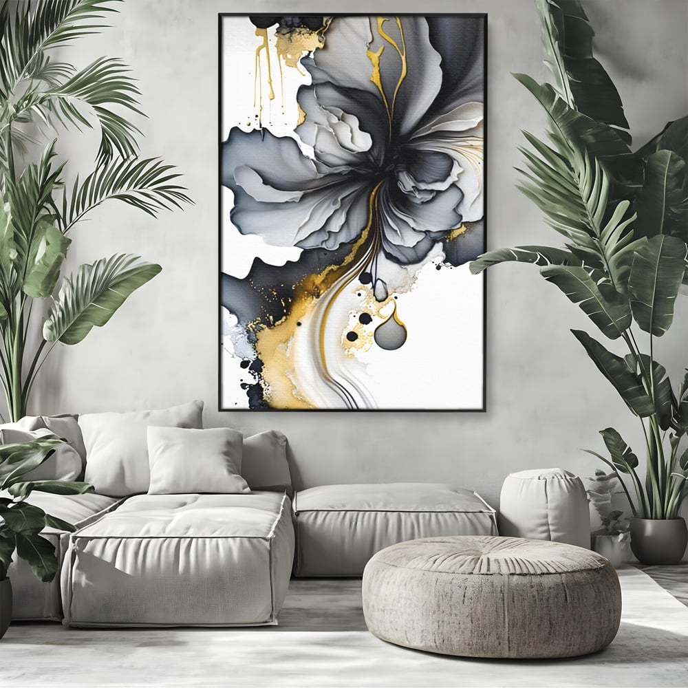 Tablou Canvas Premium LuxCanva® C1020, Black Rose , Culori, Abstract, Dormitor, Living, Relaxare, Culori Vibrante
