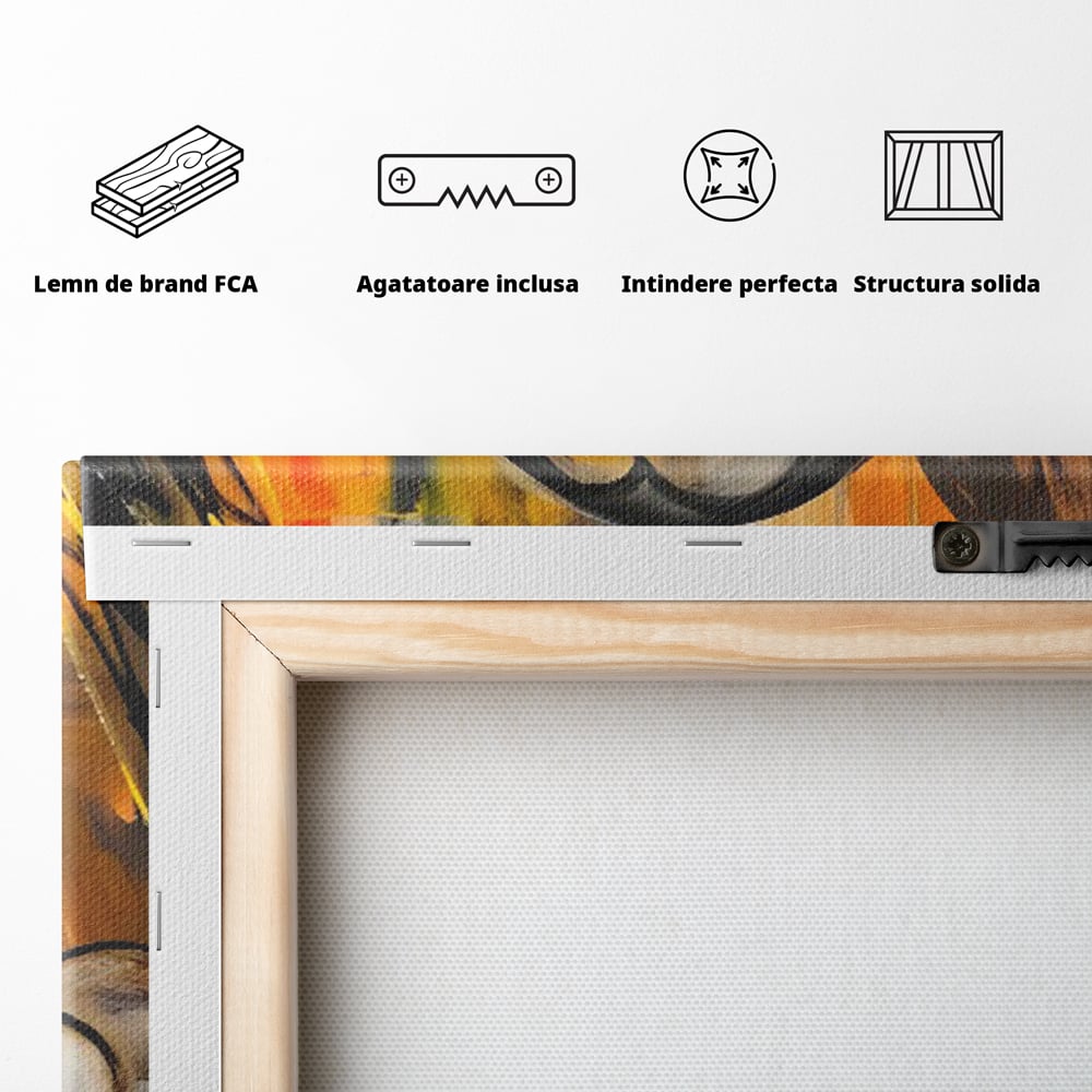Tablou Canvas Premium, LuxCanva® C1024, Mickey Mouse Fericit, Culori, Mickey Mouse, Personaj Disney, Dormitor, Camera Copilului, Relaxare, Culori Vibrante