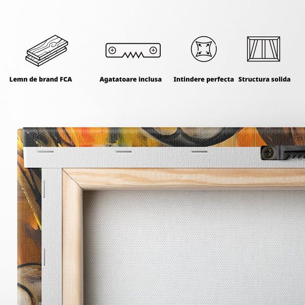 Tablou Canvas Premium, LuxCanva® C1024, Mickey Mouse Fericit, Culori, Mickey Mouse, Personaj Disney, Dormitor, Camera Copilului, Relaxare, Culori Vibrante