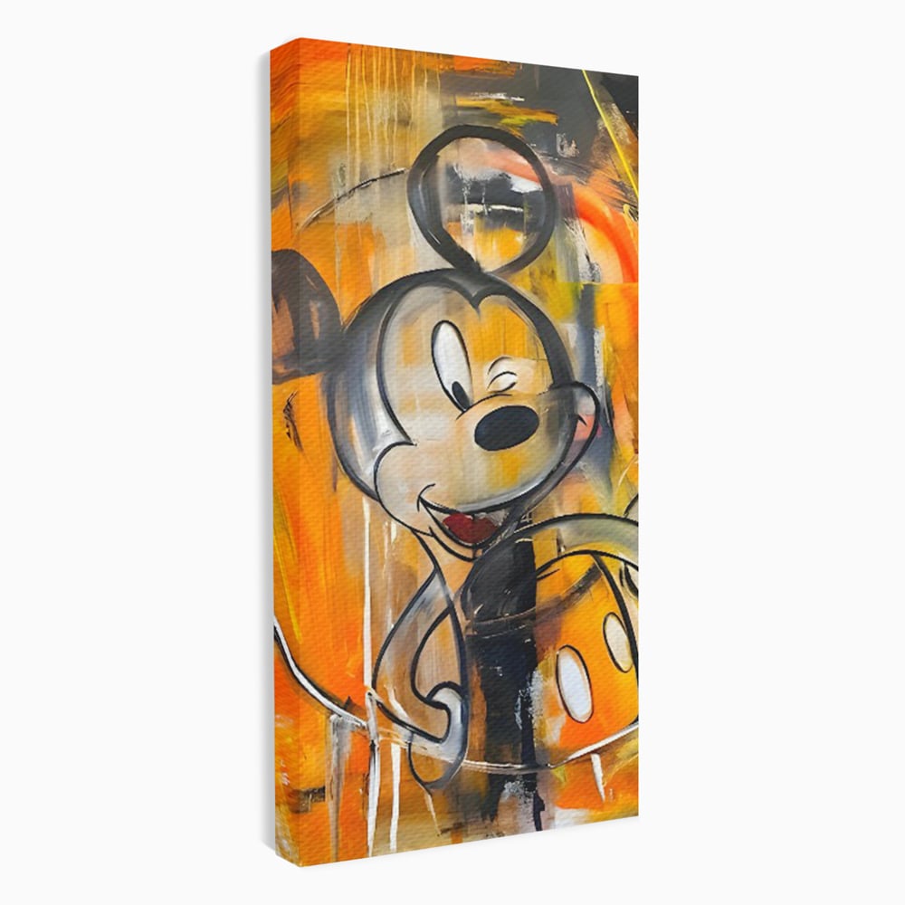 Tablou Canvas Premium, LuxCanva® C1024, Mickey Mouse Fericit, Culori, Mickey Mouse, Personaj Disney, Dormitor, Camera Copilului, Relaxare, Culori Vibrante