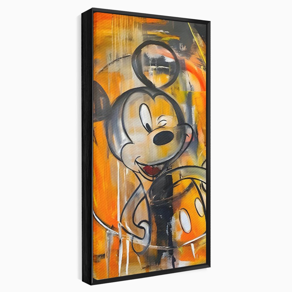 Tablou Canvas Premium, LuxCanva® C1024, Mickey Mouse Fericit, Culori, Mickey Mouse, Personaj Disney, Dormitor, Camera Copilului, Relaxare, Culori Vibrante