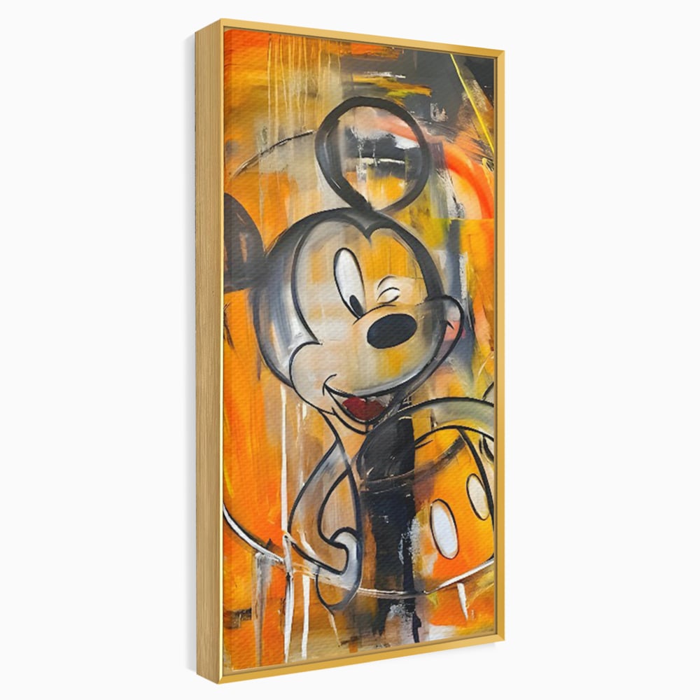 Tablou Canvas Premium, LuxCanva® C1024, Mickey Mouse Fericit, Culori, Mickey Mouse, Personaj Disney, Dormitor, Camera Copilului, Relaxare, Culori Vibrante