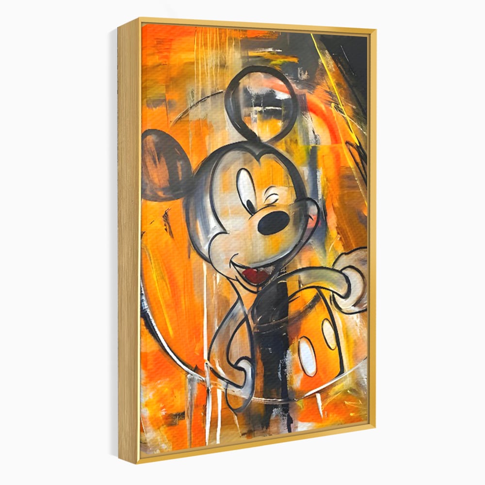 Tablou Canvas Premium, LuxCanva® C1024, Mickey Mouse Fericit, Culori, Mickey Mouse, Personaj Disney, Dormitor, Camera Copilului, Relaxare, Culori Vibrante