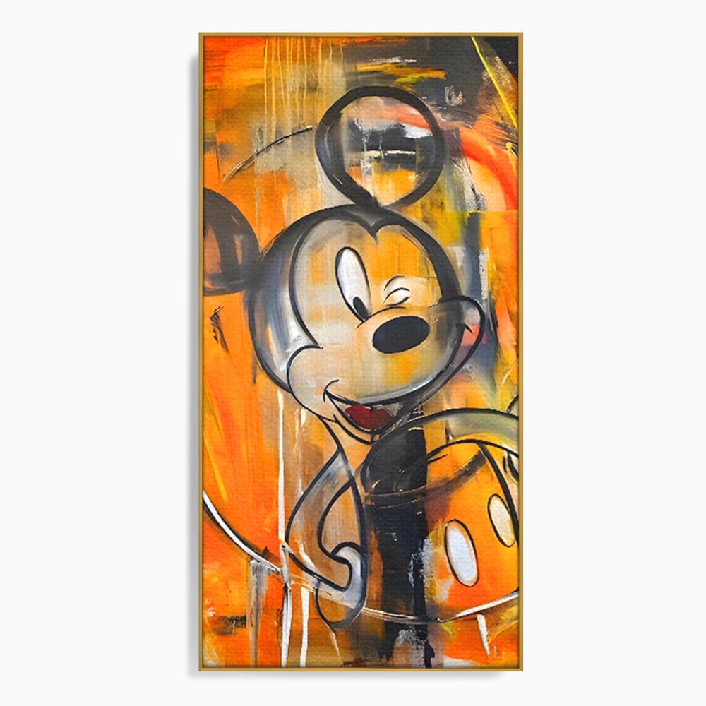 Tablou Canvas Premium, LuxCanva® C1024, Mickey Mouse Fericit, Culori, Mickey Mouse, Personaj Disney, Dormitor, Camera Copilului, Relaxare, Culori Vibrante