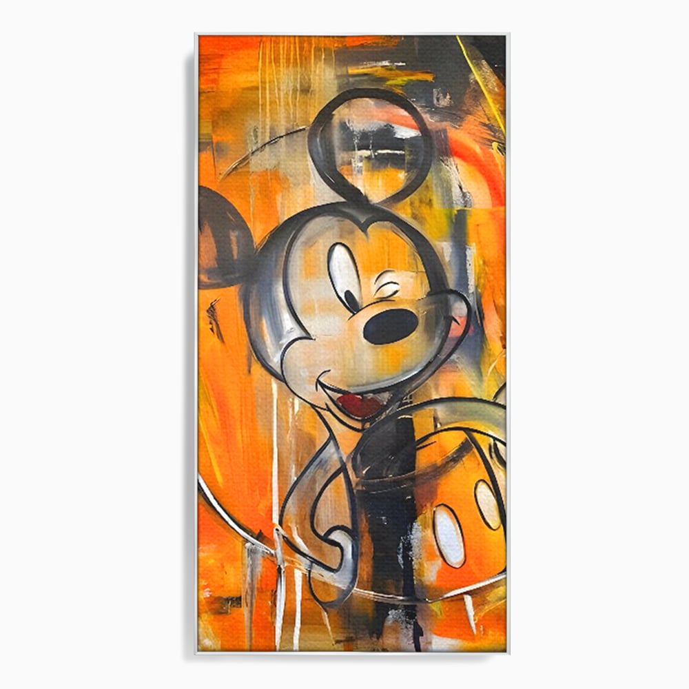 Tablou Canvas Premium, LuxCanva® C1024, Mickey Mouse Fericit, Culori, Mickey Mouse, Personaj Disney, Dormitor, Camera Copilului, Relaxare, Culori Vibrante