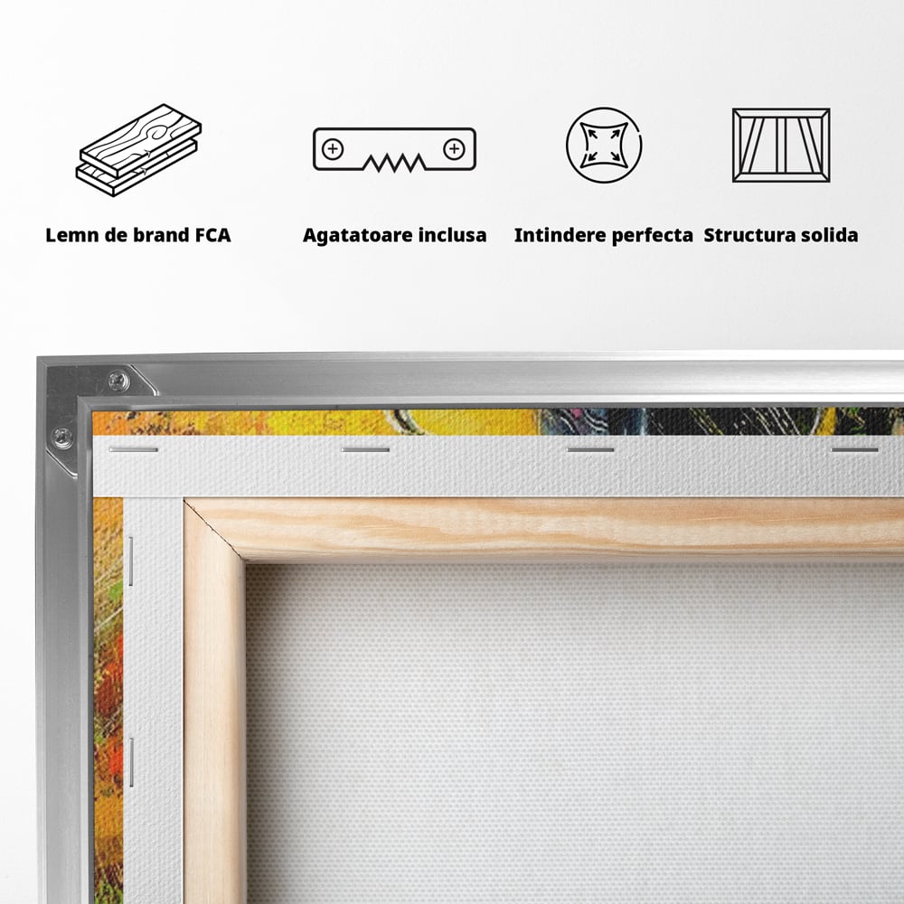 Tablou Canvas Premium LuxCanva® C1025, Muzician Stradal , Culori, Muzician, Saxofon, Dormitor, Camera Copilului, Relaxare, Culori Vibrante
