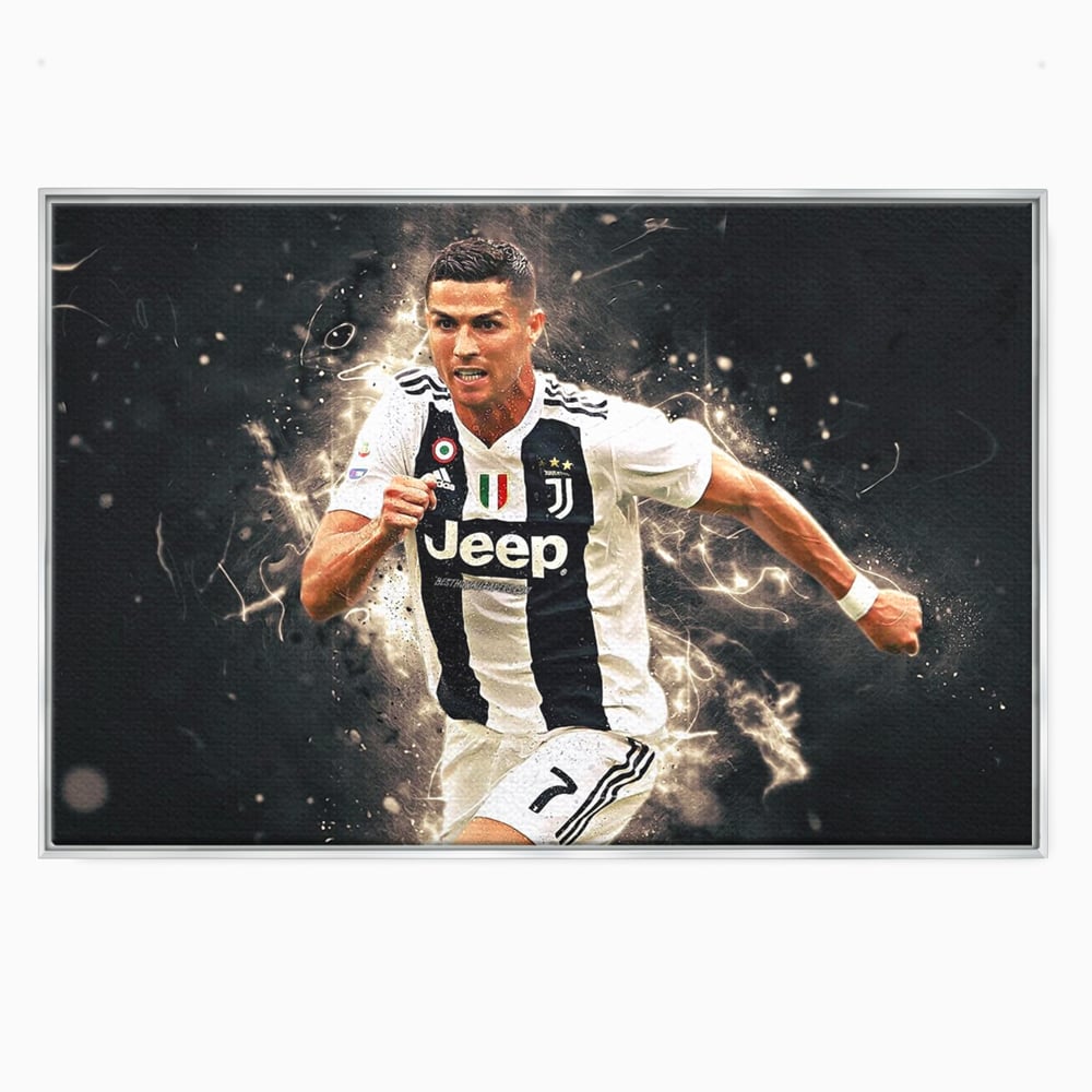 Tablou Canvas Premium LuxCanva® C1027, Cristiano Ronaldo ,  Culori, Cristiano, Fotbalist, Game Room, Camera Copilului, Relaxare, Culori Vibrante