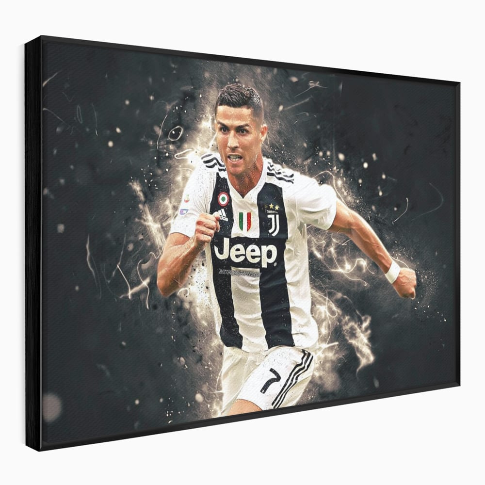 Tablou Canvas Premium LuxCanva® C1027, Cristiano Ronaldo ,  Culori, Cristiano, Fotbalist, Game Room, Camera Copilului, Relaxare, Culori Vibrante