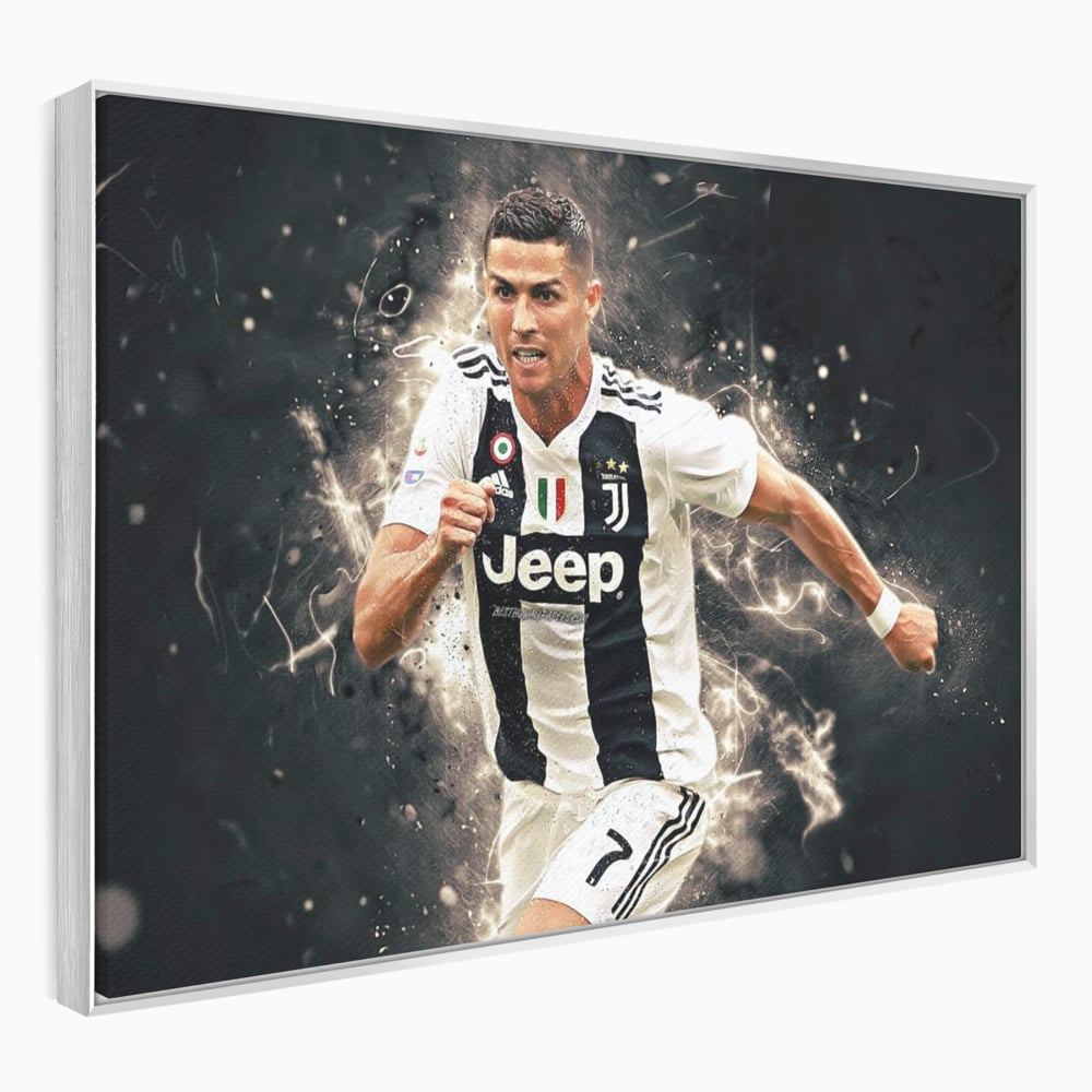 Tablou Canvas Premium LuxCanva® C1027, Cristiano Ronaldo ,  Culori, Cristiano, Fotbalist, Game Room, Camera Copilului, Relaxare, Culori Vibrante