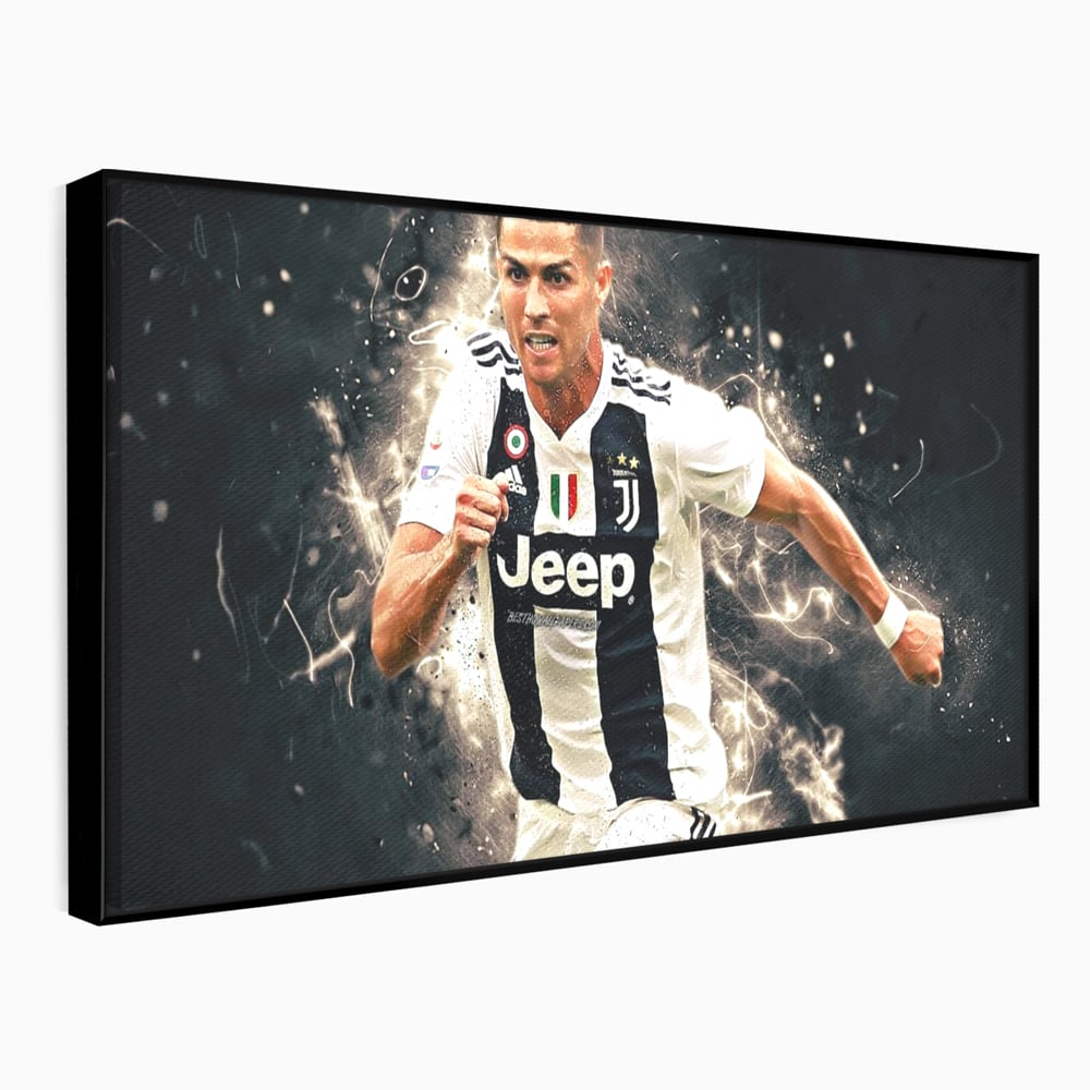 Tablou Canvas Premium LuxCanva® C1027, Cristiano Ronaldo ,  Culori, Cristiano, Fotbalist, Game Room, Camera Copilului, Relaxare, Culori Vibrante