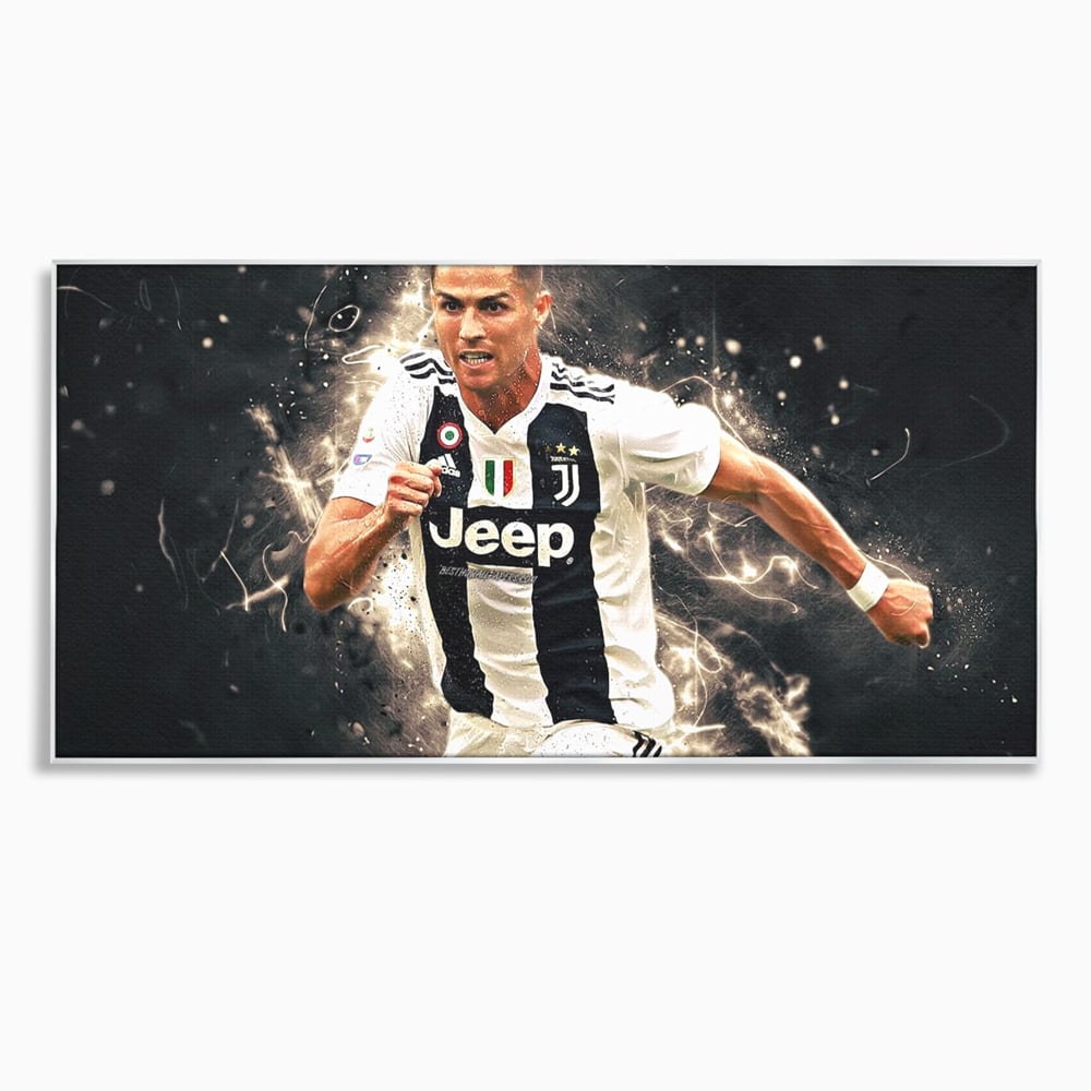 Tablou Canvas Premium LuxCanva® C1027, Cristiano Ronaldo ,  Culori, Cristiano, Fotbalist, Game Room, Camera Copilului, Relaxare, Culori Vibrante