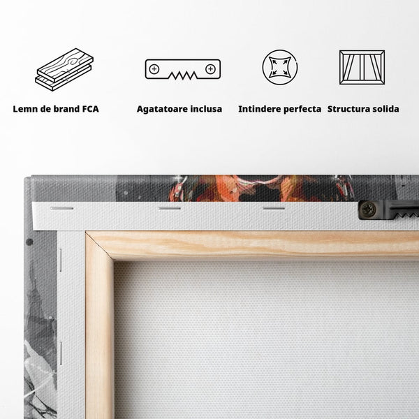 Tablou Canvas Premium LuxCanva® C1028, Cristiano Ronaldo ,  Culori, Cristiano, Fotbalist, Juventus Torino, Game Room, Camera Copilului, Relaxare, Culori Vibrante