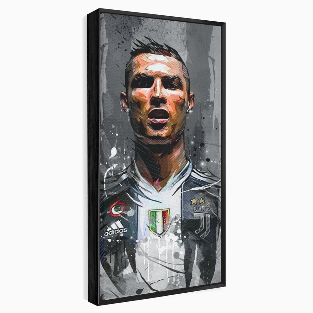 Tablou Canvas Premium LuxCanva® C1028, Cristiano Ronaldo ,  Culori, Cristiano, Fotbalist, Juventus Torino, Game Room, Camera Copilului, Relaxare, Culori Vibrante