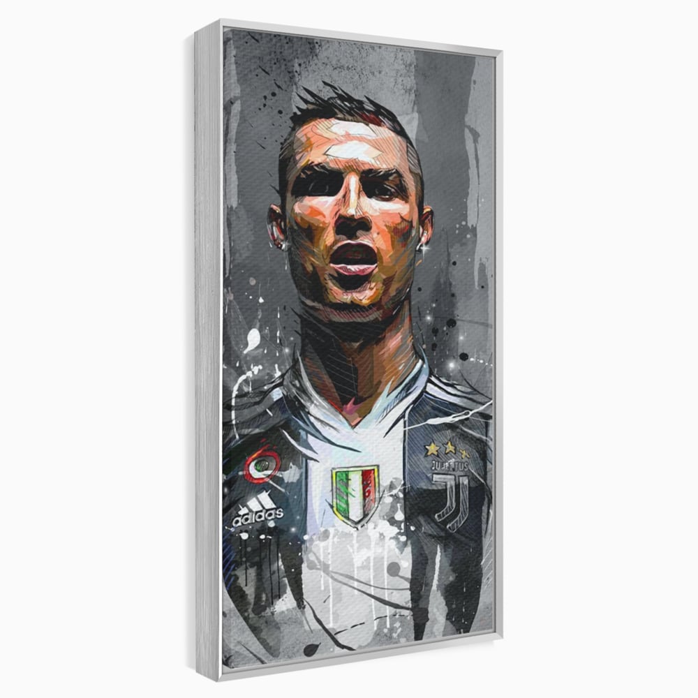 Tablou Canvas Premium LuxCanva® C1028, Cristiano Ronaldo ,  Culori, Cristiano, Fotbalist, Juventus Torino, Game Room, Camera Copilului, Relaxare, Culori Vibrante