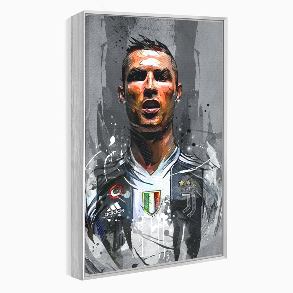 Tablou Canvas Premium LuxCanva® C1028, Cristiano Ronaldo ,  Culori, Cristiano, Fotbalist, Juventus Torino, Game Room, Camera Copilului, Relaxare, Culori Vibrante