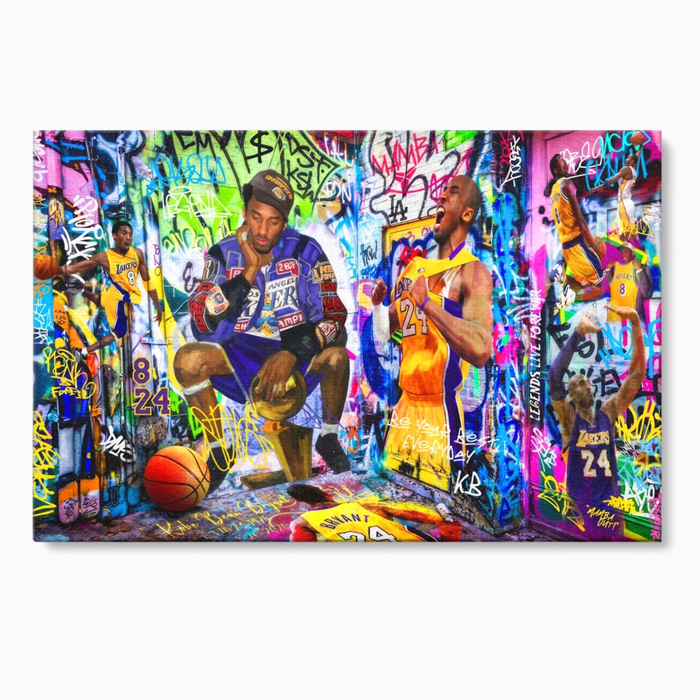Tablou Canvas Premium LuxCanva® C1029, Kobe Bryant , Culori, Kobe Bryant, Basketbalist, Lakers, Game Room, Camera Copilului, Relaxare, Culori Vibrante