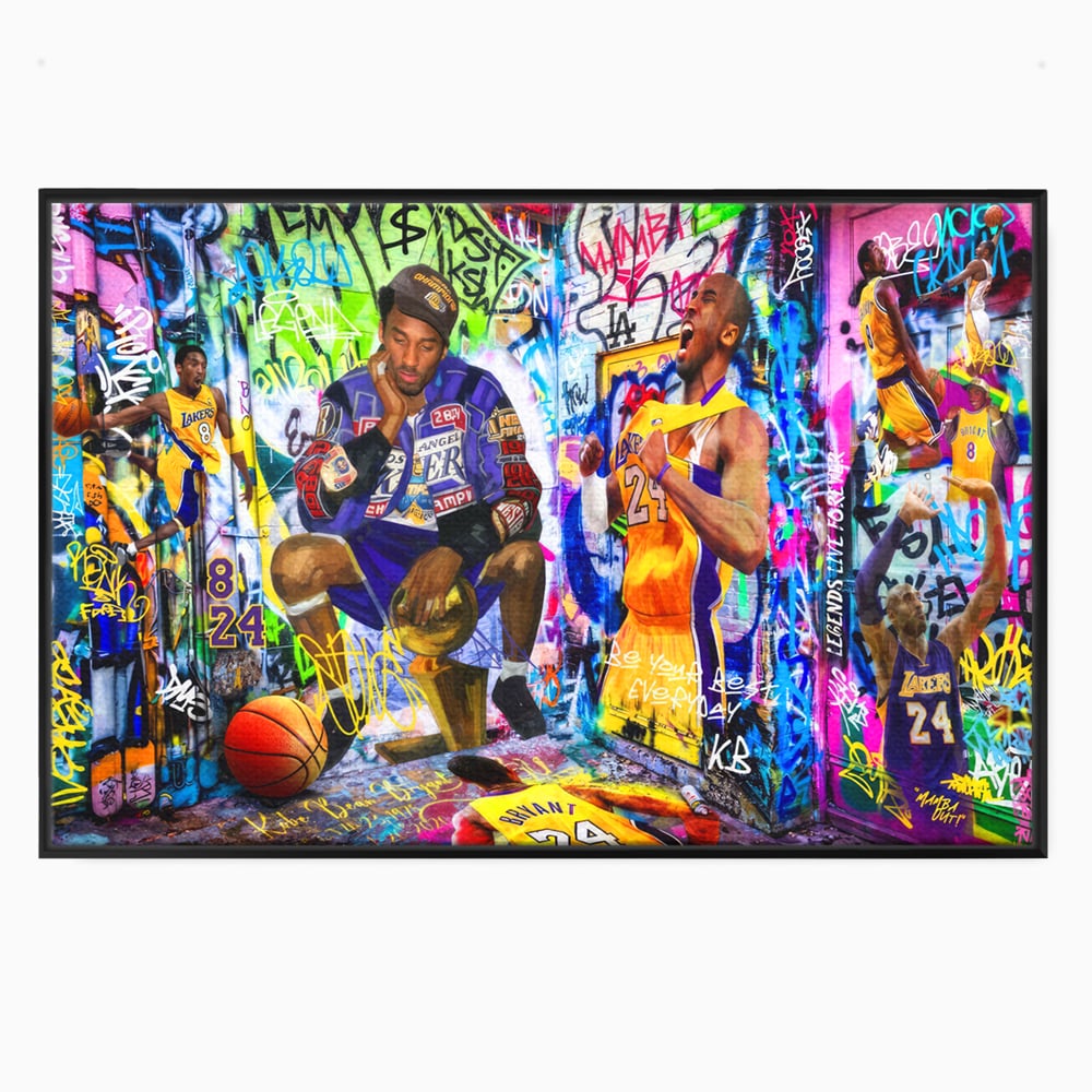 Tablou Canvas Premium LuxCanva® C1029, Kobe Bryant , Culori, Kobe Bryant, Basketbalist, Lakers, Game Room, Camera Copilului, Relaxare, Culori Vibrante