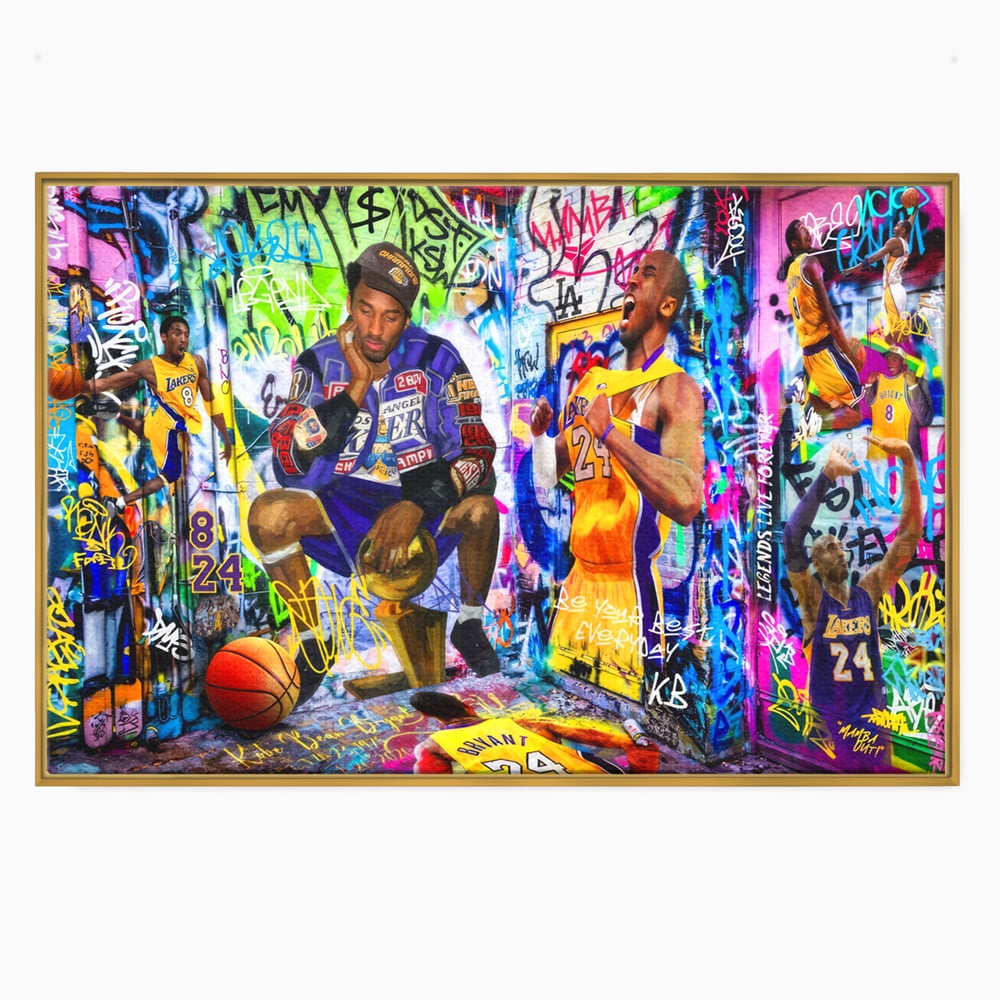 Tablou Canvas Premium LuxCanva® C1029, Kobe Bryant , Culori, Kobe Bryant, Basketbalist, Lakers, Game Room, Camera Copilului, Relaxare, Culori Vibrante