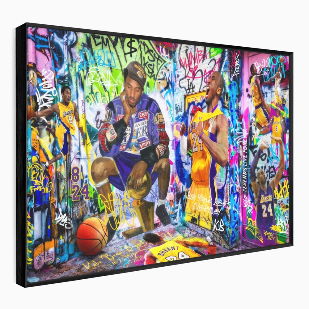 Tablou Canvas Premium LuxCanva® C1029, Kobe Bryant , Culori, Kobe Bryant, Basketbalist, Lakers, Game Room, Camera Copilului, Relaxare, Culori Vibrante